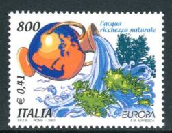 ITALIA / ITALY 2001** - Europa "l'acqua Ricchezza Naturale" - 1 Val. Come Da Scansione - 2001