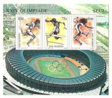 San Marino, Year 1988, SG MS 1330, Olympic Games Seoul, MNH** - Sommer 1988: Seoul