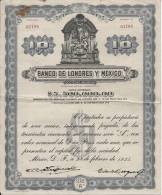 BANCO DE LONDRES Y MEXICO . 1935 - Banco & Caja De Ahorros