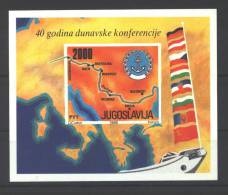 Jugoslawien – Yugoslavia 1988 Danube Conference 40th Anniversary Souvenir Sheet MNH, 20 X; Michel # Block 33 - Blocchi & Foglietti