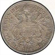 Kaiser Franz-Josef 1 Florin 1883: 12.34g - 900er-Silber  Fast Vz - Austria