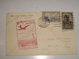 Service Postal Aérien  France -etats-unis24/5/39 - 1927-1959 Brieven & Documenten