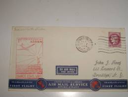 Service Postal Aérien  France -etats-unis24/5/39 - 1927-1959 Storia Postale