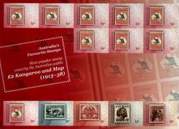 AUSTRALIA - 2009  AUSTRALIA'S FAVOURITE STAMPS £.2 KANGAROO AND MAP  MS  MINT NH - Blocks & Sheetlets