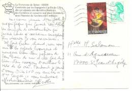 N°Y&T 2206+  LE BARCARES    Vers  ST JEAN D'ANGELY   Le    01 SEPTEMBRE1989 - Lettres & Documents