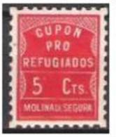 760-SPAIN CIVIL WAR LOCAL MOLINA SEGURA MURCIA GUERRA CIVIL REFUGIADOS 5 CTS* - Emissioni Repubblicane