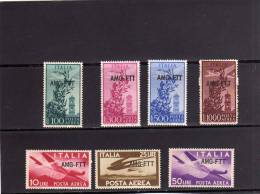 TRIESTE A 1949 - 1952 AMG-FTT OVERPRINTED AIR MAIL POSTA AEREA DEMOCRATICA E CAMPIDOGLIO SERIE COMPLETA MNH BEN CENTRATA - Sonstige & Ohne Zuordnung