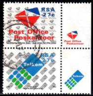 South Africa - 1991 Post Office And Telkom Pair (o) # SG 734a , Mi 823-824 - Usati