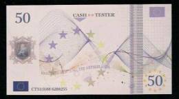 Test Note "CASH TESTER"  50 EURO, Testnote, Beids. Druck, RRR, UNC - Andere & Zonder Classificatie