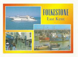 Cp, Angleterre, Folkestone, Multi-Vues, écrite 1996 - Folkestone