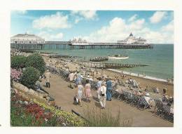 Cp, Angleterre, Eastbourne, Lower Promenade, Beach And Pier, écrite - Eastbourne