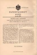 Original Patentschrift - Heinrich Lanz In Mannheim , 1902 , Lokomobile , Lagerung Für Kurbelwelle !!! - Traktoren