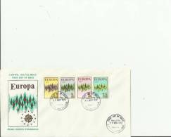 EUROPA CEPT 1972- MALTA -FDC FULL SERIES PLACED HORIZONTALLY W 4 STS OF 1,3-3-5-7,5 C – LA VALLETTA  NOV 11 REFE11 - 1972