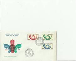 EUROPA CEPT 1973 - MALTA -FDC FULL SERIES  W 3 STS OF 3-5-7,5 C – LA VALLETTA JUN 2 REFE15 - 1973