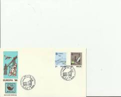 EUROPA CEPT 1988- MALTA -FDC W 2 STAMPS OF 10-35 C –  VALLETTA   APR 9  REFE34 - 1988