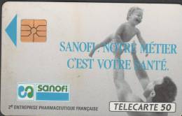 Télécartes - 1990  - Sanofi  50 Unités - Gem   -utilisée -   Bon état - 1990