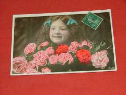 Enfant -  Jolie Fillette Au Bouquet De Roses  -  Photo R. Moreau    -  1910 - Andere