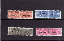 TRIESTE A 1953 AMG-FTT OVERPRINTED PACCHI POSTALI IN CONCESSIONE SERIE COMPLETA MNH BEN CENTRATA - Postal And Consigned Parcels