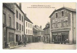 CP  SAINT GERVAIS D AUVERGNE LA RUE DU COMMERCE VUE PRISE DE LA TERRASSE DE L EGLISE - ECRITE EN 1917 - Saint Gervais D'Auvergne