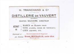 Gard.Distillerie De Vauvert.H Tranchand ;Format 12cm X 8cm - Alcools