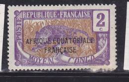 CONGO FRANÇAIS MOYEN CONGO N°73 2C VIOLET ET BISTRE PANTHÈRE SURCHARGE A.E.F NEUF AVEC CHARNIERE. - Other & Unclassified