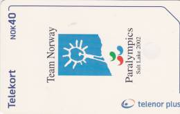 Norway, N236, Olympic Games, Salt Lake - Logo, CN ; 22030 001D0,  2 Scans. - Noorwegen