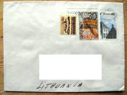 Cover Sent From Netherlands To Lithuania On 1997, Portugese Synagoge, Utrecht - Briefe U. Dokumente