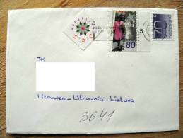 Cover Sent From Netherlands To Lithuania On 1992, Beatrix Queen - Cartas & Documentos