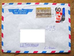 Cover Sent From Netherlands To Lithuania On 1993, Bird, Loterye, Oud - Storia Postale