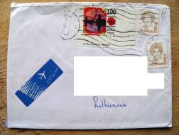 Cover Sent From Netherlands To Lithuania On 1997, Windmill - Briefe U. Dokumente
