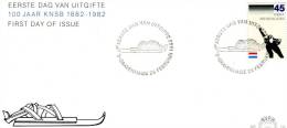 Netherlands-First Day Cover FDC- "Royal Dutch Skating Association Centenary" ´s-Gravenhage 26.2.1982 - Covers & Documents