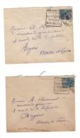 Enveloppes De 1929 Du 41 Pour Le 49 Avec Timbre N°257 A Et B Seuls Avec Bandes Publicitaires Différentes Sur Le Côté - Covers & Documents