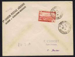 ALGERIE / 1946 - PREMIER VOL ALGER - COLOMB BECHAR (ref 3461) - Covers & Documents