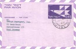 Israel -  Aerogrammeecht Gelaufen / Used (o332) - Luchtpost