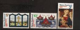 Nouvelle Zelande 1975 N° 642 / 4 ** Noël, Tableaux, Zanobi Machiavelli, Vitrail, Eglise, Greendale, Mouton, Colombes - Unused Stamps