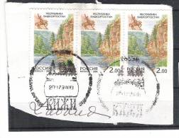 RUSSIA / Russie, 1999 : Bande De 3 Obl Sur Fragment, TB - Usati