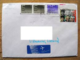 Cover Sent From Netherlands To Lithuania On 1997, Children Kinder 65+30 - Briefe U. Dokumente