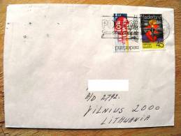 Cover Sent From Netherlands To Lithuania On 1998, - Briefe U. Dokumente