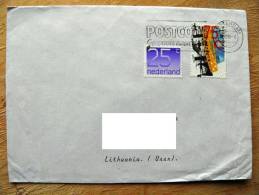 Cover Sent From Netherlands To Lithuania On 1990, Sail Sailing - Covers & Documents