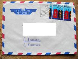 Cover Sent From Netherlands To Lithuania On 1991, Military Academy, Special Cancel Bells - Covers & Documents