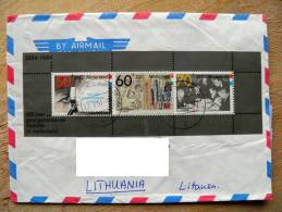 Cover Sent From Netherlands To Lithuania On 1991, Block Philately Filatelie Post Stamps On Stamp - Covers & Documents