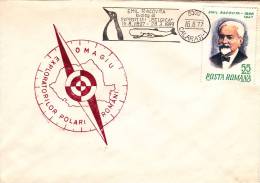 EXPLORER POLAR,EMIL RACOVITA,PENGUIN,1977, SPECIAL POSTMARK ON COVER,ROMANIA - Pinguini