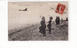 Carte 1911 Meeting Du Havre , Trouville,Deauville / Latham Et Hanriot Acclamés à Leur Passage - Fliegertreffen