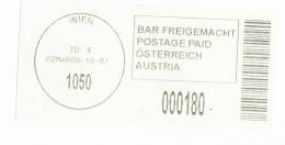 Postage Paid Austria Envelope To France Plis D'Autriche Voyagé Port Payé - Macchine Per Obliterare (EMA)
