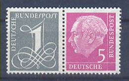 Germany Bundesrepublic Special Stamp Theodor Heuss 1954,1958 MNH ** - Se-Tenant