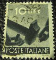 Italy 1945 Hammer Breaking Chain 10l - Used - Oblitérés