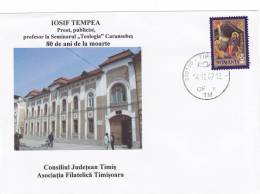 IOSIF TEMPEA,PRIEST,PUBLICIST,PROFESOR THEOLOGICAL,2009,SPECIAL COVER,ROMANIA - Theologians