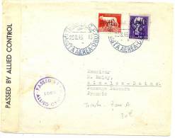 LBL9 - II GM - A.M.G.V.G. SUR LETTRE TRIESTE / AIX LES BAINS 23/8/1946 CENSURE ALLIEE - Marcophilie