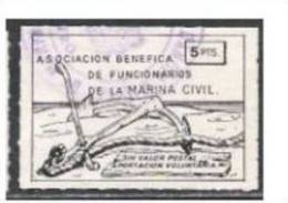 1449-SPAIN CIVIL WAR.FALANGE ASOCIACION BENEFICA MARINA CIVIL.5 Pesetas .BARCOS. - Charity