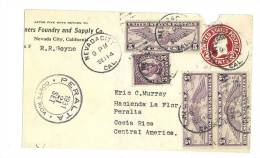 STATI UNITI - USA -FRONTE BUSTA - PARTIAL LETTER - NEVADACITY TO PERALTA  - AIR MAIL  YEAR 1931 - 1c. 1918-1940 Cartas & Documentos